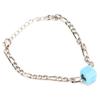 Glass Bead Bracelet Square Big Hole Blue Glass Bead Geometric Bracelet for Decoration GiftGiving(White Gold Bracelet )