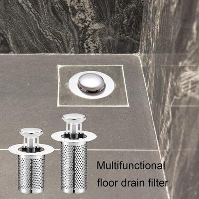 Universeller Badewannenfilter Abfluss Haarfänger Badezimmer Waschbecken Stöpsel Beckensieb Verstopfungssicher Pop-Up Abfluss Edelstahl Stöpsel