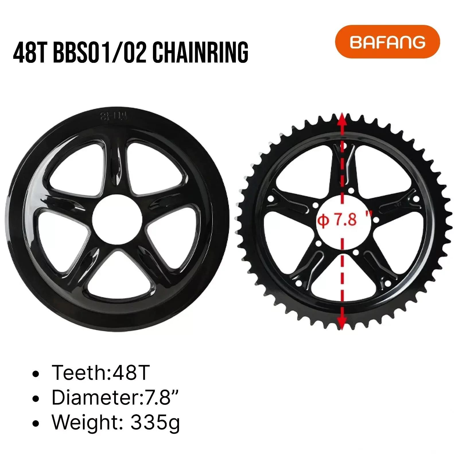 

Bafang 44T 46T 48T 52T Шатуни Зірочка Захист Зірочки Велосипедна Зірочка для Двигуна Середнього Приводу BBS01B BBS02B BBS01 BBS02 BBS BBSHD