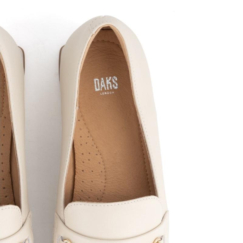 DakS Women S 3cm Semi dreSS Comfort loaferS  Ivory  drS672lS35