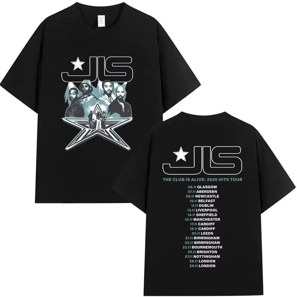 Rock Band JLS The Club Is Alive Tour 2026 Graphic T Shirts Unisex's Hip Hop Gothic Clothing T-shirt Vintage Oversized Cotton Tees