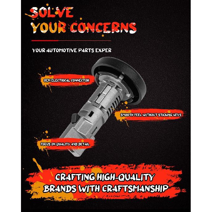 

cciyu Цилиндр замка зажигания подходит для 2007-2014 Silverado Suburban Tahoe Yukon Escalade Express Sierra 1500 2500 3500, выключатель зажигания с ключом