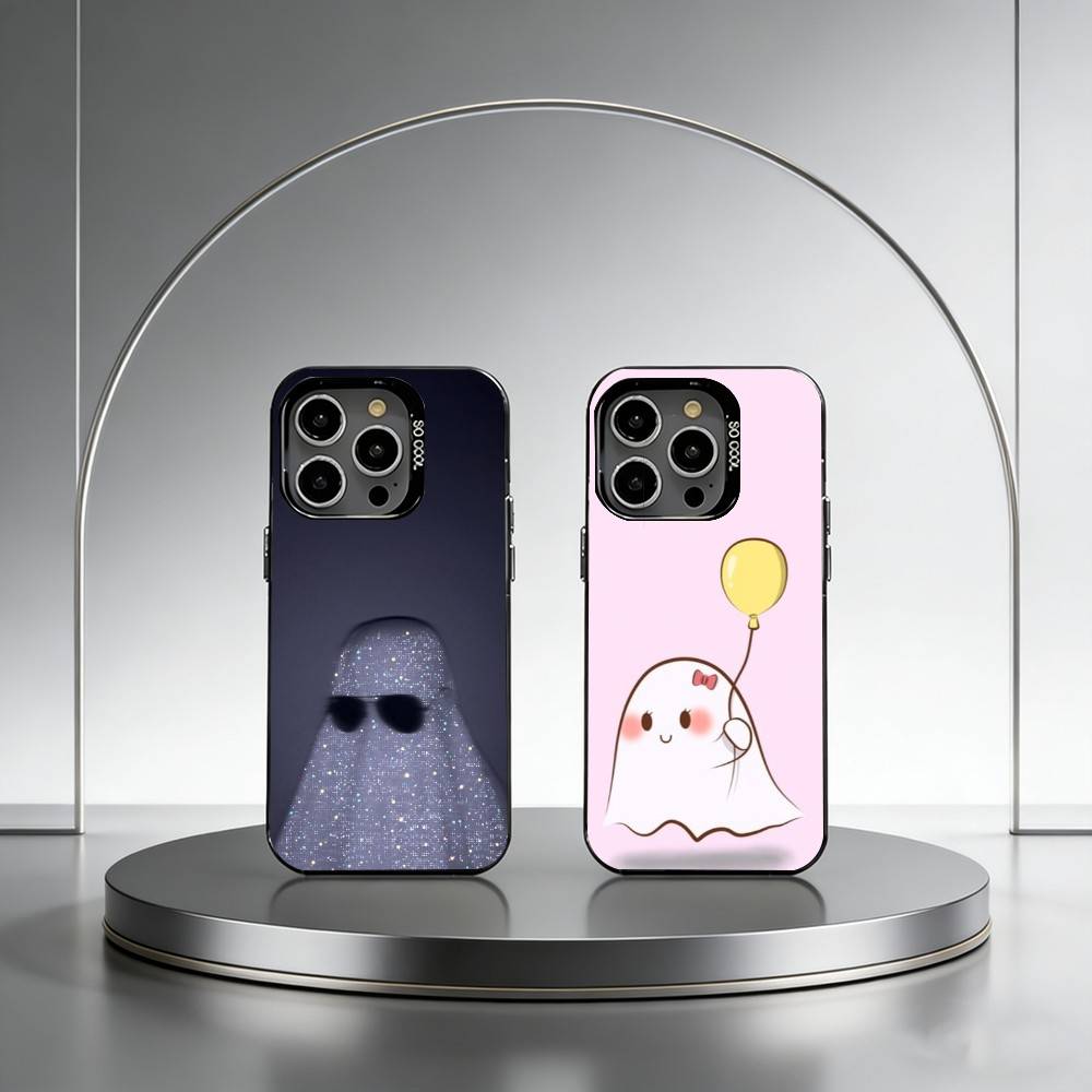 Stardust Ghost Phone Case For iPhone 17,16,15,14,13,12,11 Plus,Pro Max,XS,Colorful Silver Phone case Funda Cover