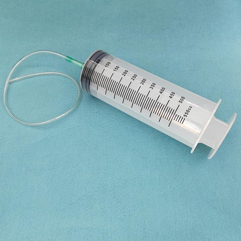 High-Capacity Flushing Syringe with Coarse Needle for Glue or Enema