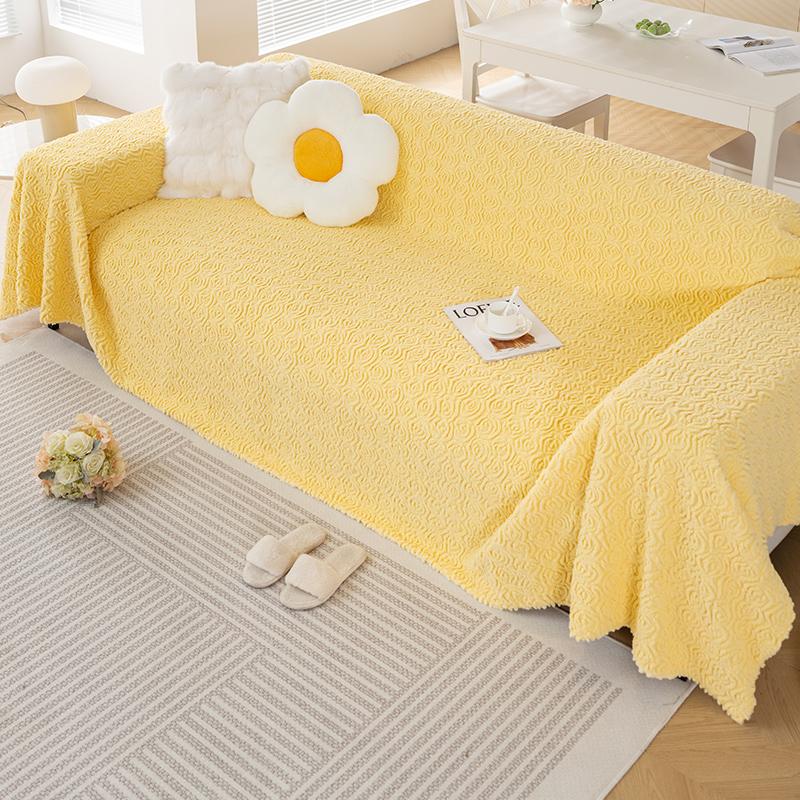

Современный простой однотонный чехол для дивана, нескользящее полотенце для дивана, скандинавский защитный чехол от пыли и царапин, диванный коврик, одеяло 180x130