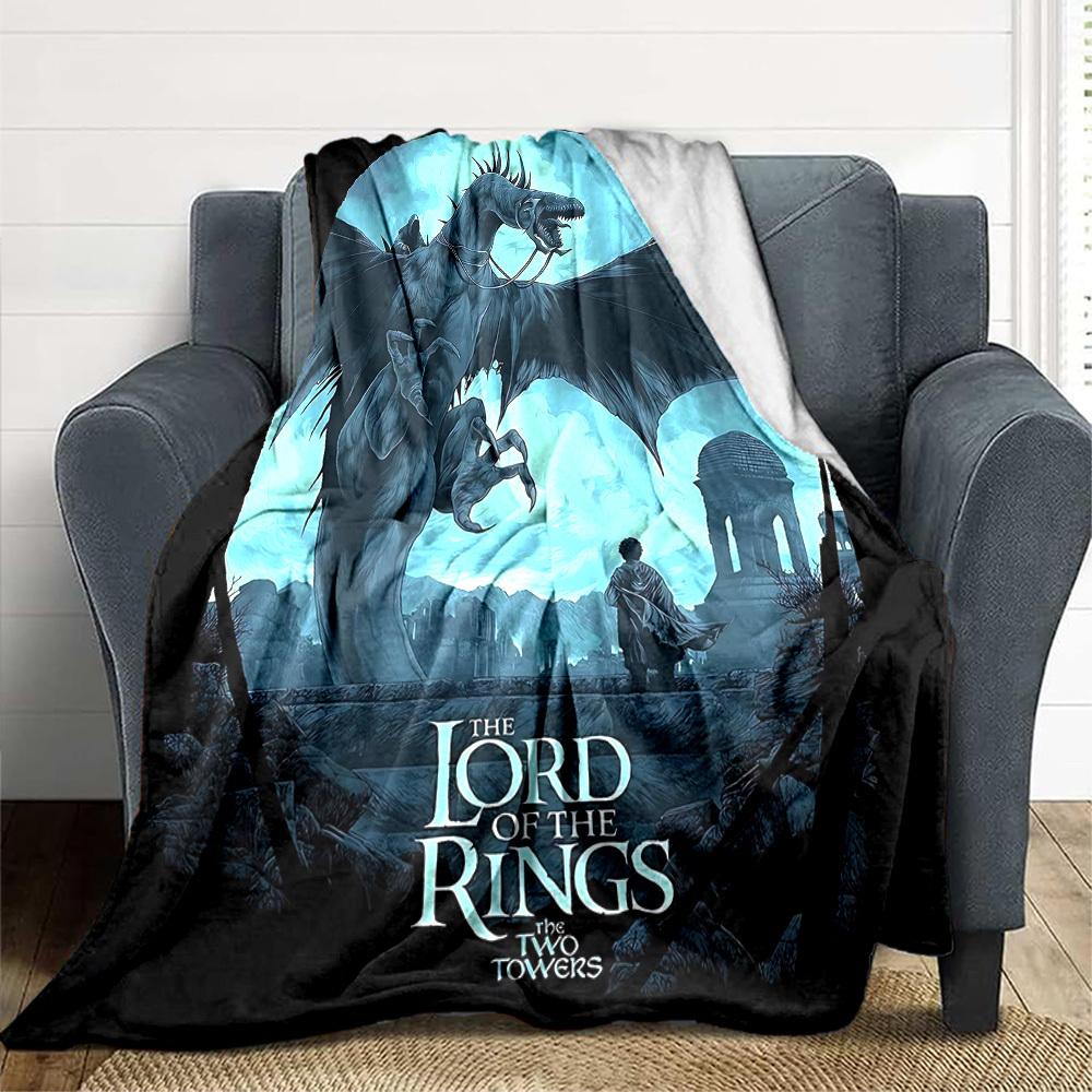 1pc The Lord of the Rings Flannel Blanket, Soft Skin Friendly with Digital Printing, Various Sizes Available for Family, Friends, Birthday