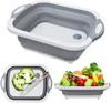 Caravan Foldable Cutting Board Sinks Drain Basket Portable Folding Wash Basins Fit For Caravan Rv Kitchen Wash Basin Accessories