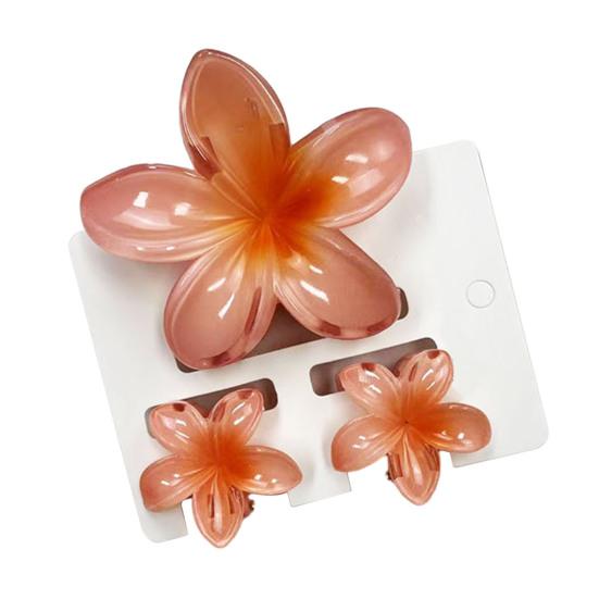 

3 шт. Женская заколка для волос с цветочным узором в виде карамельного цвета, заколка для волос в виде акулы, легкий инструмент для укладки волос B