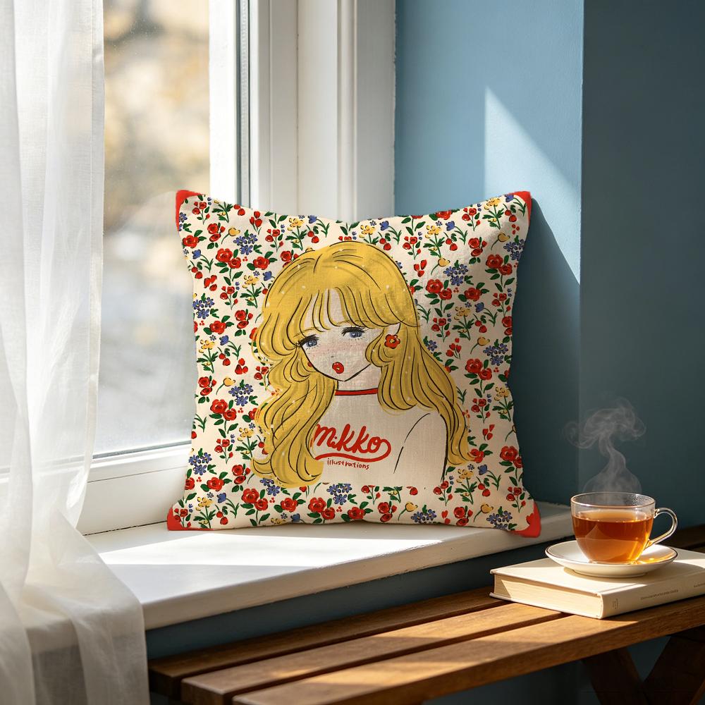 Art Mmikko Illustrationsed Cushion Cover Cushion Cover Set Pcs X X X Pillowcase Decorative Sofa Home Decor