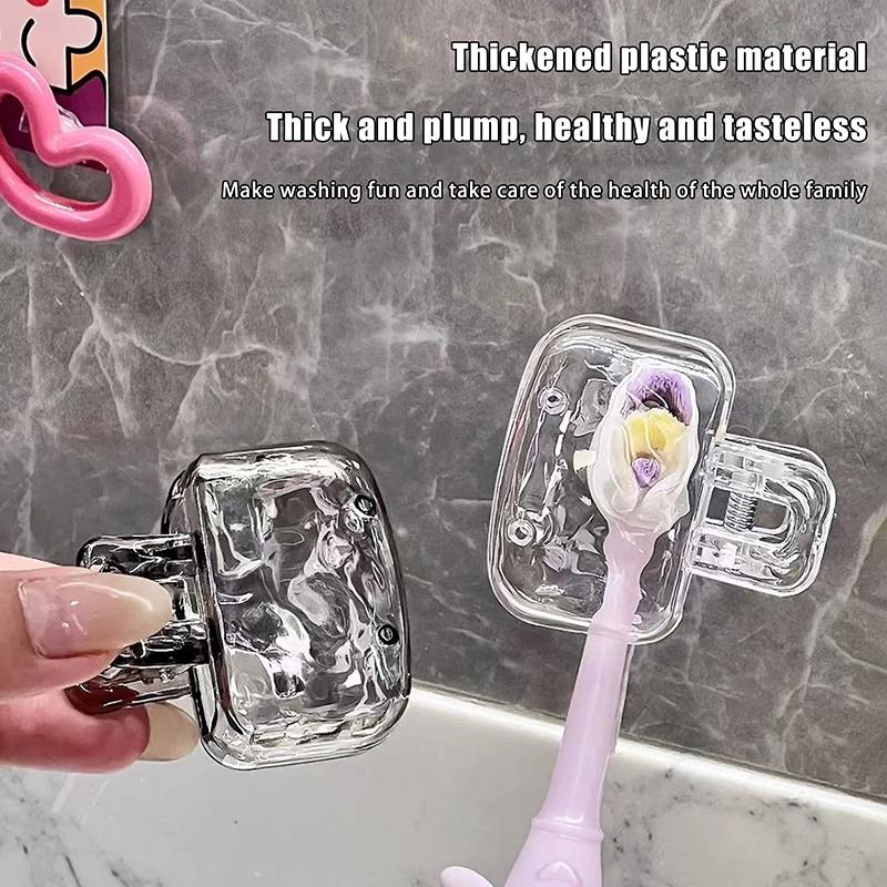 Portable Toothbrush Head Cover Clips Plastic Dustproof Head Germproof Protector Caps Travel Hiking Camping Bathroom Accessories