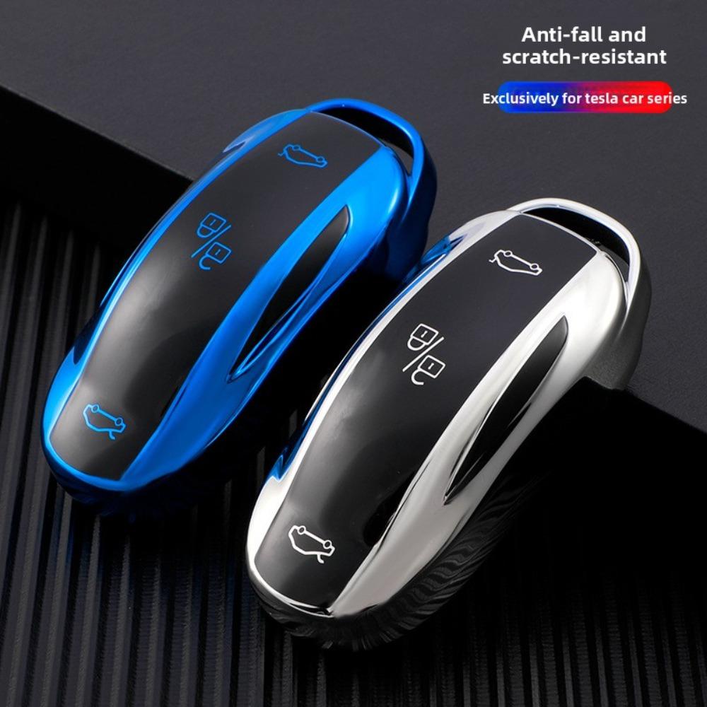 Für Tesla Model 3 Y X S Schlüsselanhänger Abdeckung Kartenhalter Lederetui für Autoschlüssel