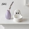 Ghost Themed Home Decoration Halloween Candle Holder, Cute 3D Printed Tea Light Holder for Decor Scented Candles, Small Tabletop Candy Dish