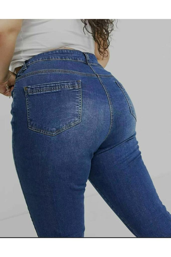 Women's Fashion Big Size jeans Black Plus Size Tight-fitting Jeans (Skinny)