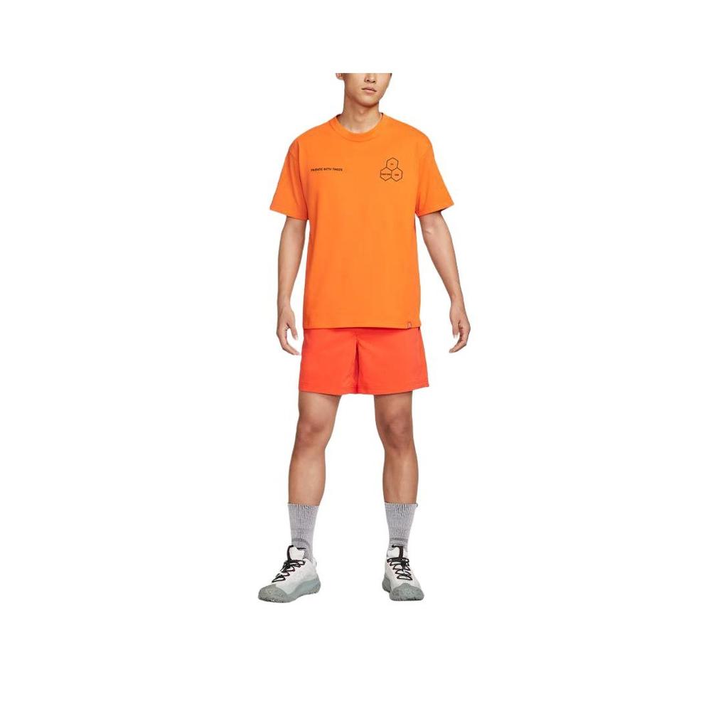 Nike Comfortable Simple Fashion Mid-Rise Sports Shorts Men Shorts Passionate-Red Light-Yellow-Brown Mountain-White FN2431-633