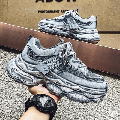 2025 Old Style Dirty Men's Shoes Retro Platform Dad Shoes Fashion Casual Sports Shoes Student Breathable Running Shoes