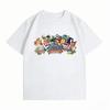 Unisexs Clothing New 100 Cotton Breathable Summer TShirt One Piece Straw Hat Crew Print Casual Streetwear Unisexs Tops