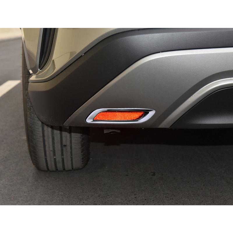 1 Pair Rear Fog Light Lamp Frame Cover Trim Fit for Lexus RX 350 350h -2024 Chrome Style ABS