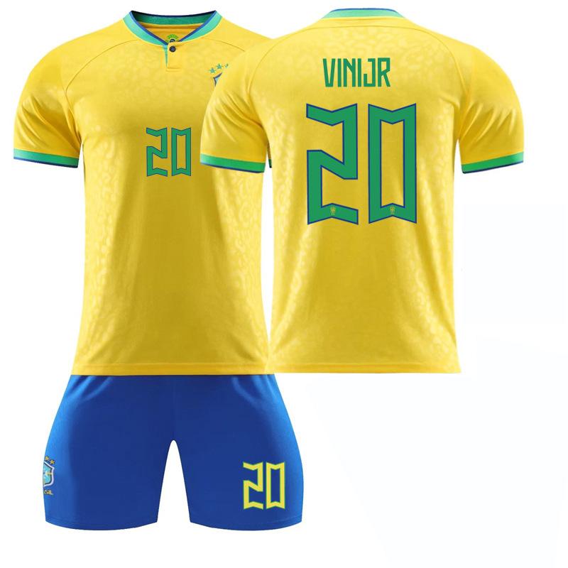 Brazil Jersey No. 10 Neymar 20 Vinicius 9 Charlison 18 Jesus Jersey Football Short Sleeve