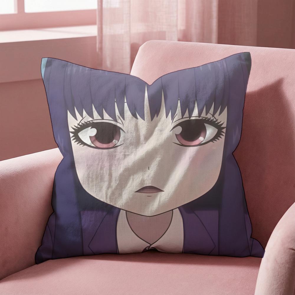 Cute H-Hi S-Score Girl Cushion Cover Multi-Scene Pillow Cover for Home & Car - Reversible, Soft & Durable for Daily Use