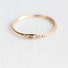 He Cheng Minimalist Gold-Plated Pinky Ring with Inlaid Zircon - European and American Fashion Jewelry