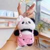 Cute Panda Cartoon Chef Plush Keychain Holder Colorful Pants Accessories Gift