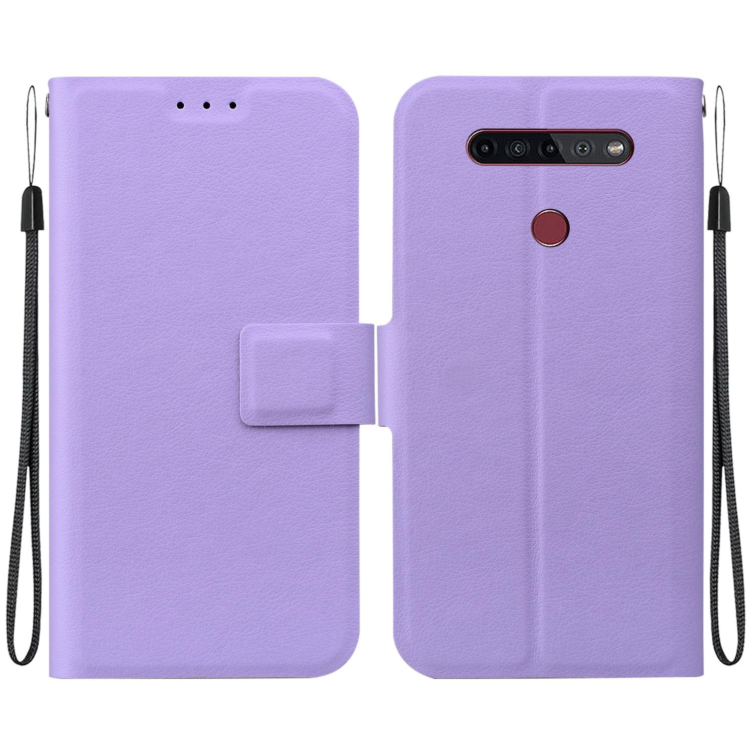 

Розкішний ультратонкий шкіряний чохол для LG V40 ThinQ/Stylo5/Stylo6/Stylo7/LG Velvet Magnetic Flip Cover для LG K42/K61/K40S/K50/Q60 Телефон Гаманець Кобура LG Stylo5 фіолетовий