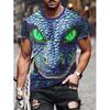 Hororové tričko s 3D potiskem hada Pánské Dámské Zvířecí Vzor hadů Tričko s kulatým výstřihem Letní Ležérní Trička s krátkým rukávem