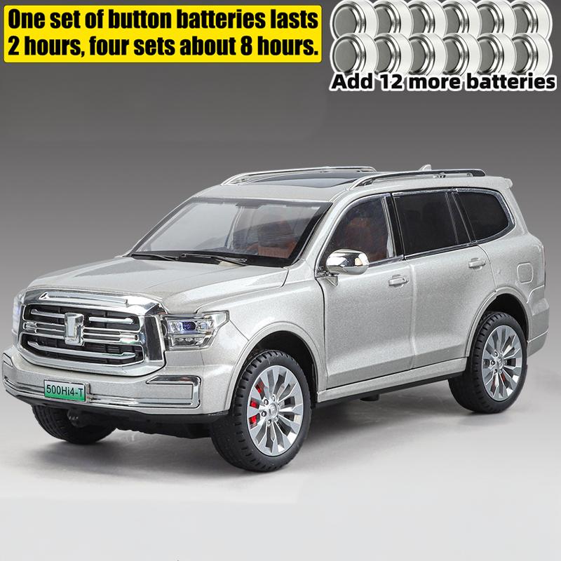 1:24 Great Wall Tank 500 Mittlere Größe Luxus Geländewagen SUV Legierung Druckguss Modellauto Modell Ton und Licht Sammlerstücke Geburtstagsgeschenke