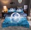 BEST.WENSD 3D Bedding Set Beach Ocean Scenery Print Duvet Cover Set Lifelike Bedclothes With Pillowcase Bed Set Home Textiles