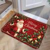 1Pcs Anti Fatigue Kitchen Rugs, Pack, "Merry Christmas Sa Print Waterproof Non-Slip Thick Cushioned Mat Comfort Standing Mat