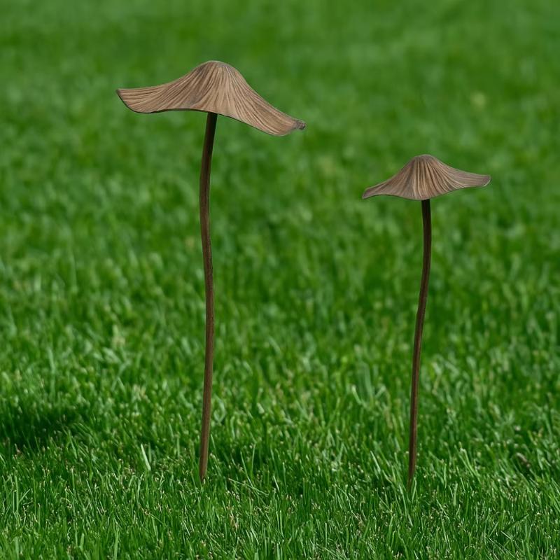 1Pcs Metal Mushroom Garden Stakes Retro Rusty Mushroom Plaque Garden For Yard Patio Lawn Outdoor Decor