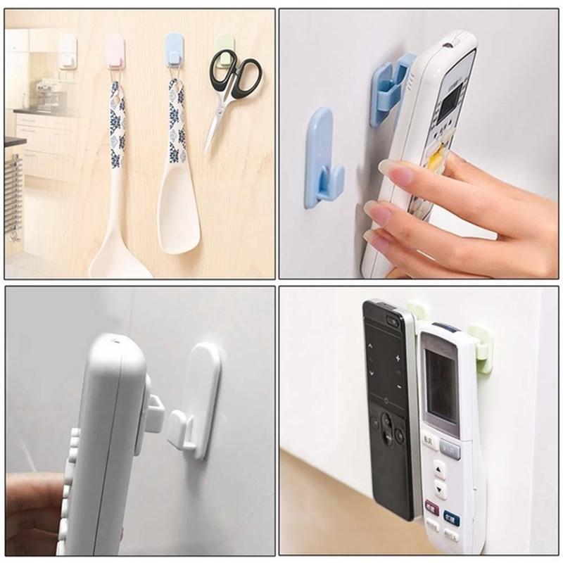 2 pary lepki zestaw haczyków do klimatyzatora pilot do telewizora mocny wieszak plastikowy klucz wieszaki ścienne uchwyt organizacja domu