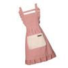 Lace Apron Cotton Linen Blend Elastic Bands Kitchen Cooking Baking Accessory