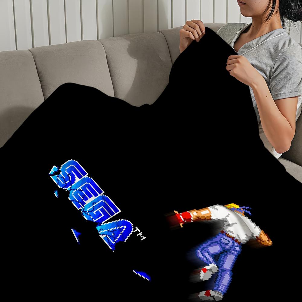 Logo S-Sega Fashion Blanket Plush Nap Sofa rug for Living Room Warm Office Bedroom Birthday Home Travel Kid Gifts