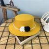 Elegant Retro British Hepburn Style French Pearl Chain Flower Wool Flat Felt Hat Fashion Women's Banquet Top Hat