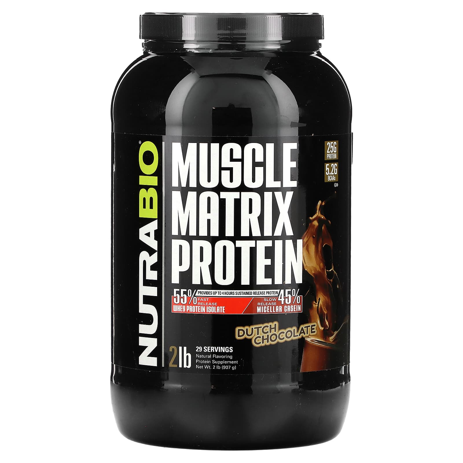 

NutraBio, Muscle Matrix Protein, Dutch Chocolate, 2 lb (907 g)