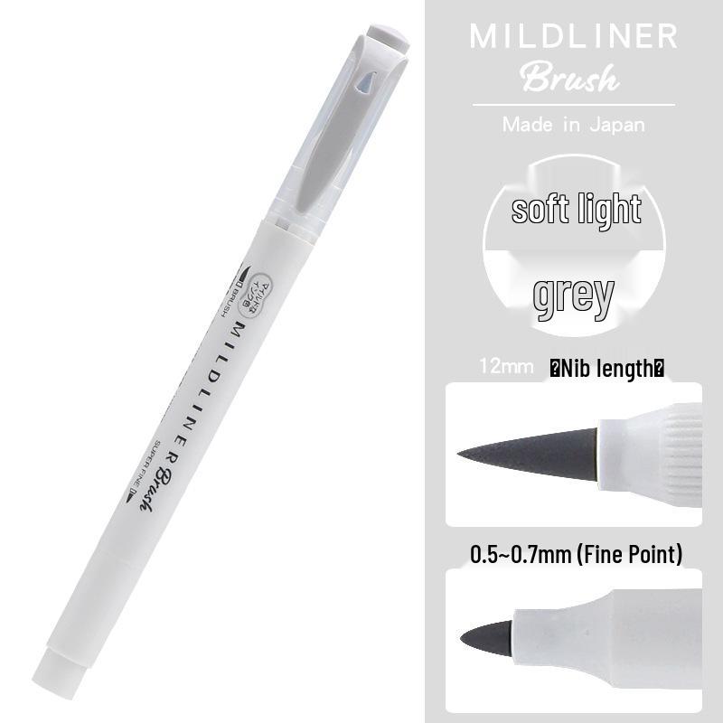 Zebra Brush Double-Ended Soft Tip Calligraphy Highlighter Pen - WFT8 Multicolor Marker Soft Tip
