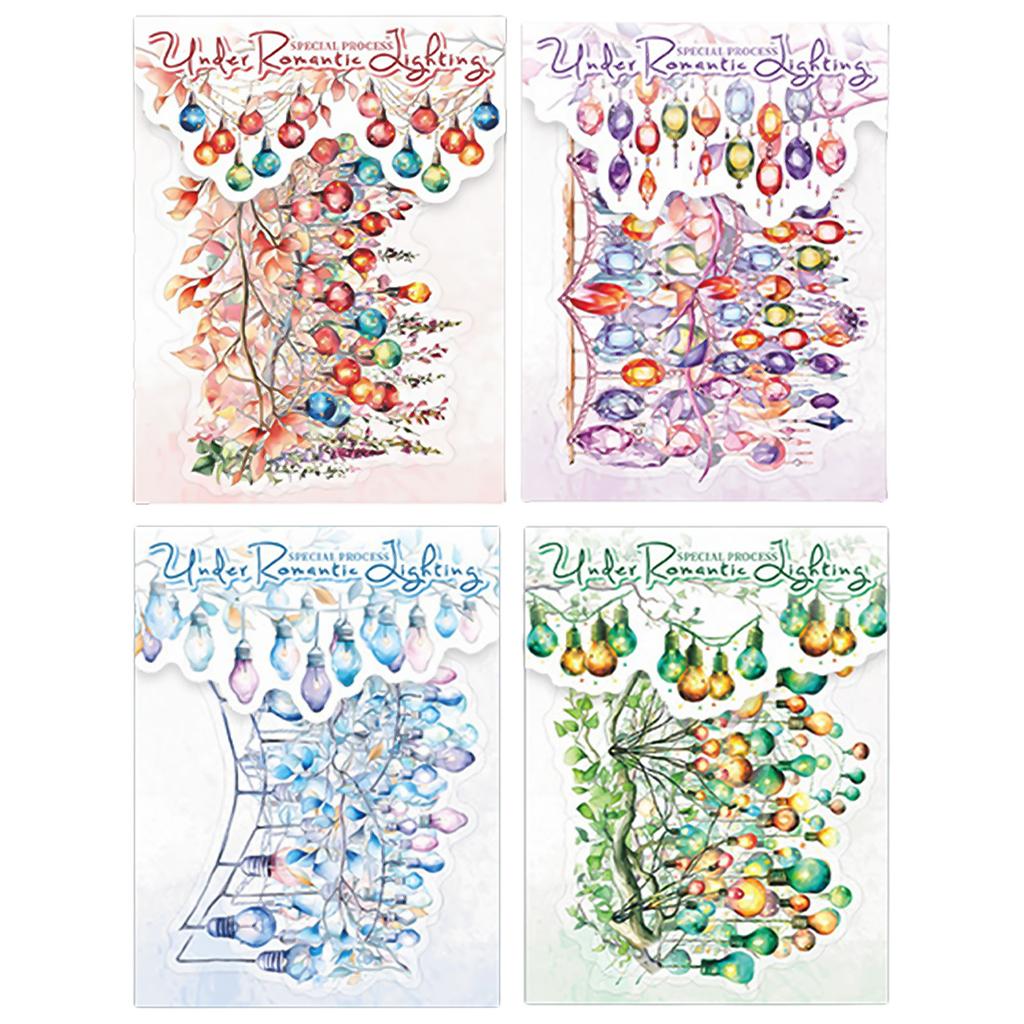 Colorful PET Sticker Shell Like Glow Stickers With Color Flower For Diy Diary Album Scrapbooking