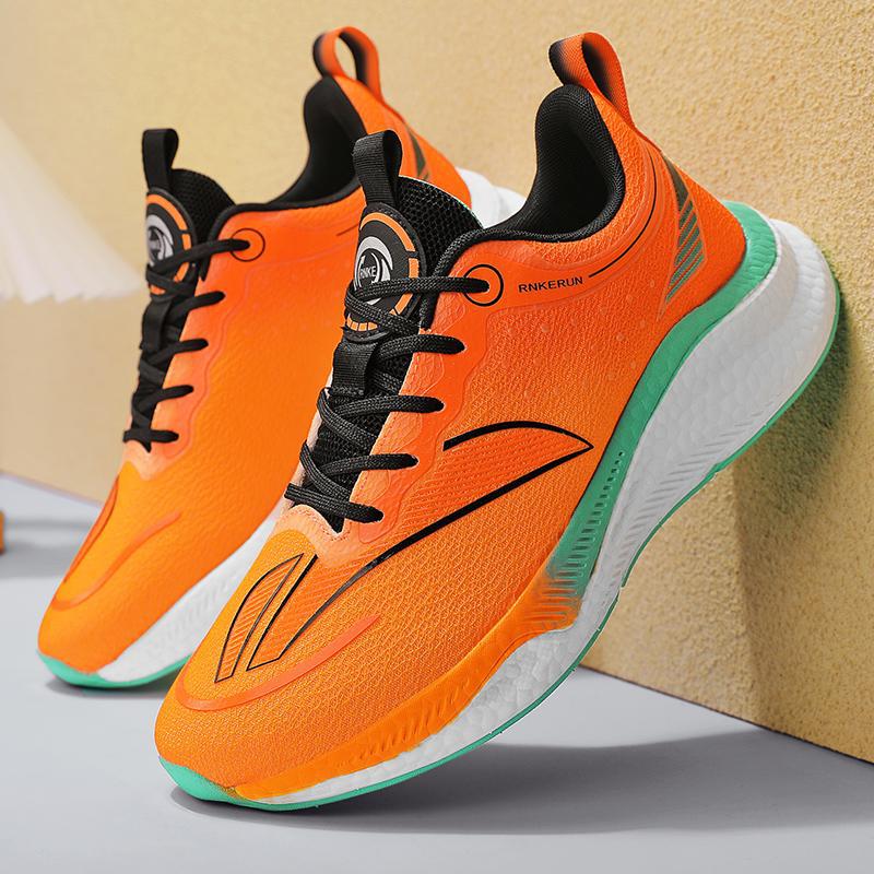 Running Shoes 2025 New Carbon Plate Racing Shoes Breathable Mesh Student Running Shoes Youth Sports Shoes Boys Trendy Shoes