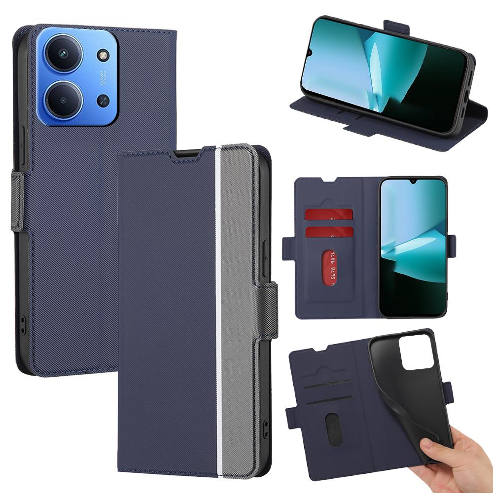 For Xiaomi Redmi 15C 4G (EU) (173mm) Case Card Holder Twill Texture Leather Phone Cover