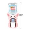 Non-Toxic Mini Children Dual Water Dispenser Toy With Cute Pink Blue Cold/Warm Water Juice Milk Drinking Fountain Simulation Kitchen Toys