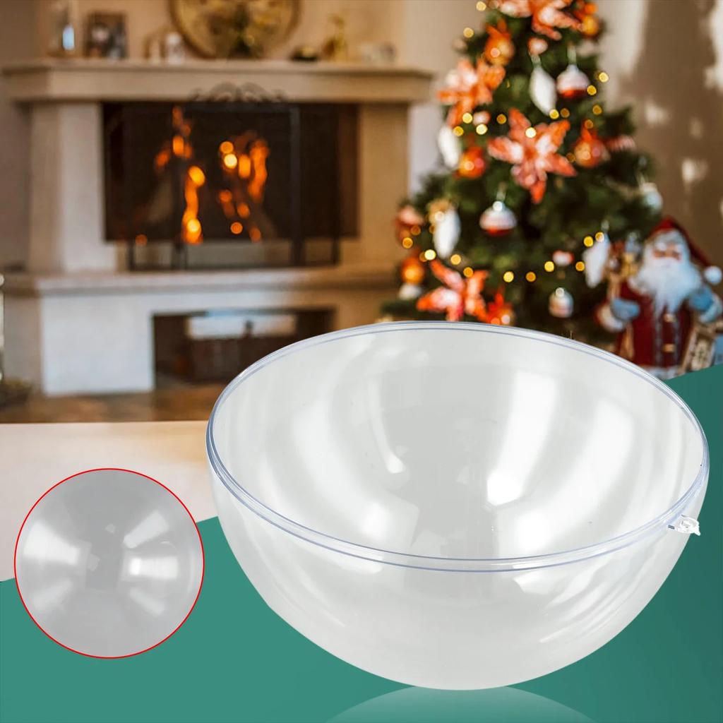 1 szt. Przezroczysty plastikowy akrylowy rzemieślniczy bombka na choinkę ozdoba DIY ozdoba pudełko na prezent świąteczny kula