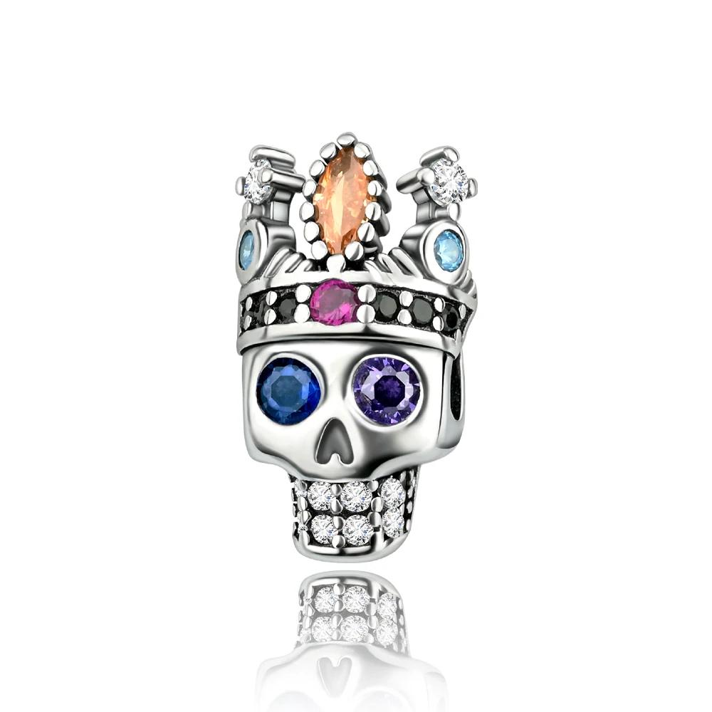 Copper Halloween Series Charms Luminous Pumpkin Demon Skull Beads For Fit 3Mm Original Bracelet Diy Jewelry