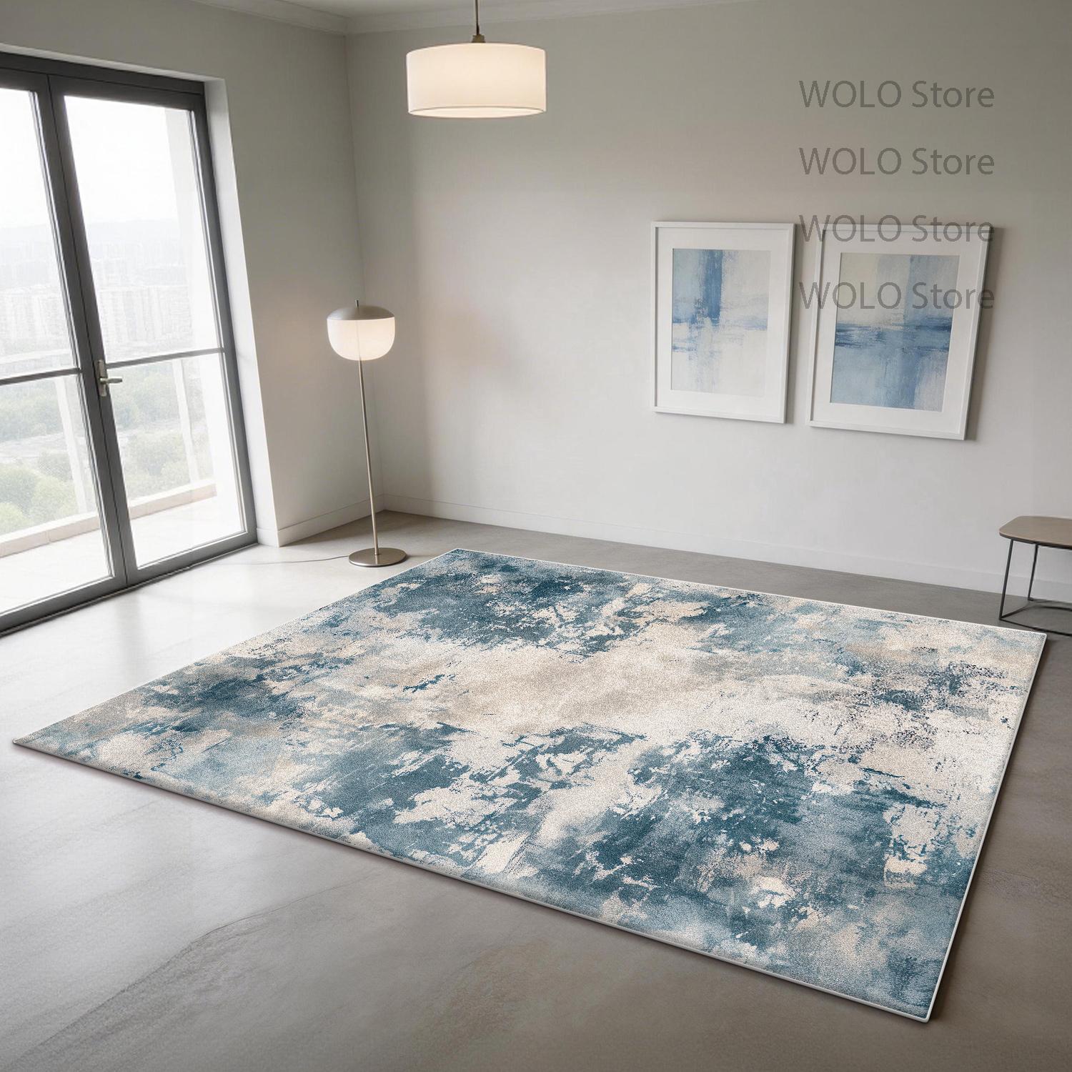 

Modern Abstract Carpets Living Room Decoration Lounge Large Area Rugs Bedroom Dining Room Study Non-slip Floor Mat Washable 60x90cm