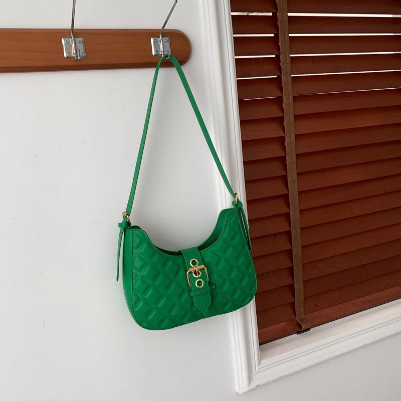 

Женская текстурированная ромбовидная вышитая нитью сумка для поездок на работу, женская сумка подмышкой, весенняя сумка через плечо подмышкой зелёный