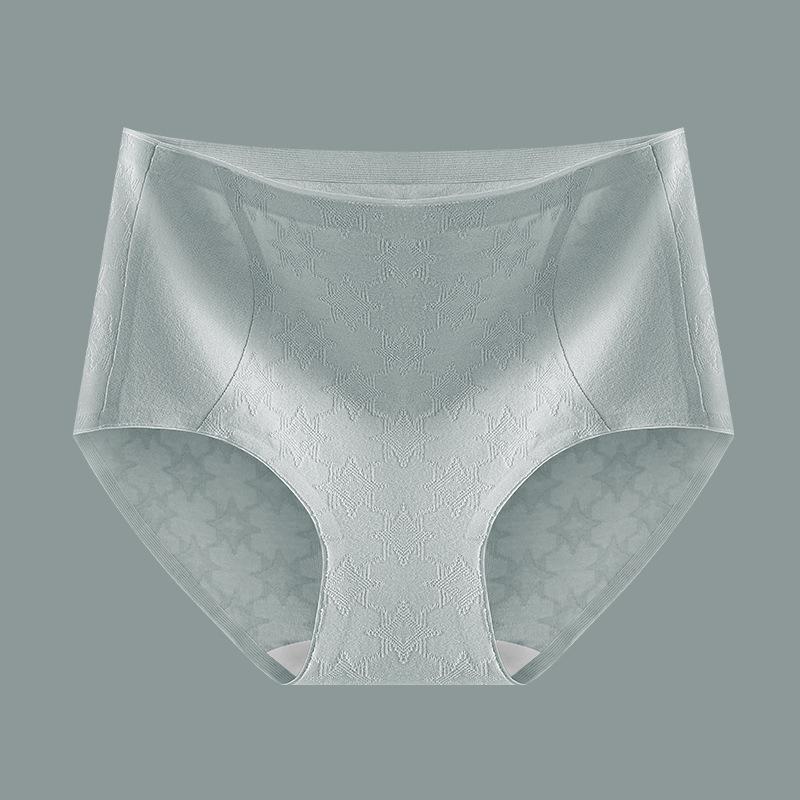 Women's Plus Size Seamless High-Waisted Cotton & Mulberry Silk Antibacterial Tummy Control Butt Lifting Underwear