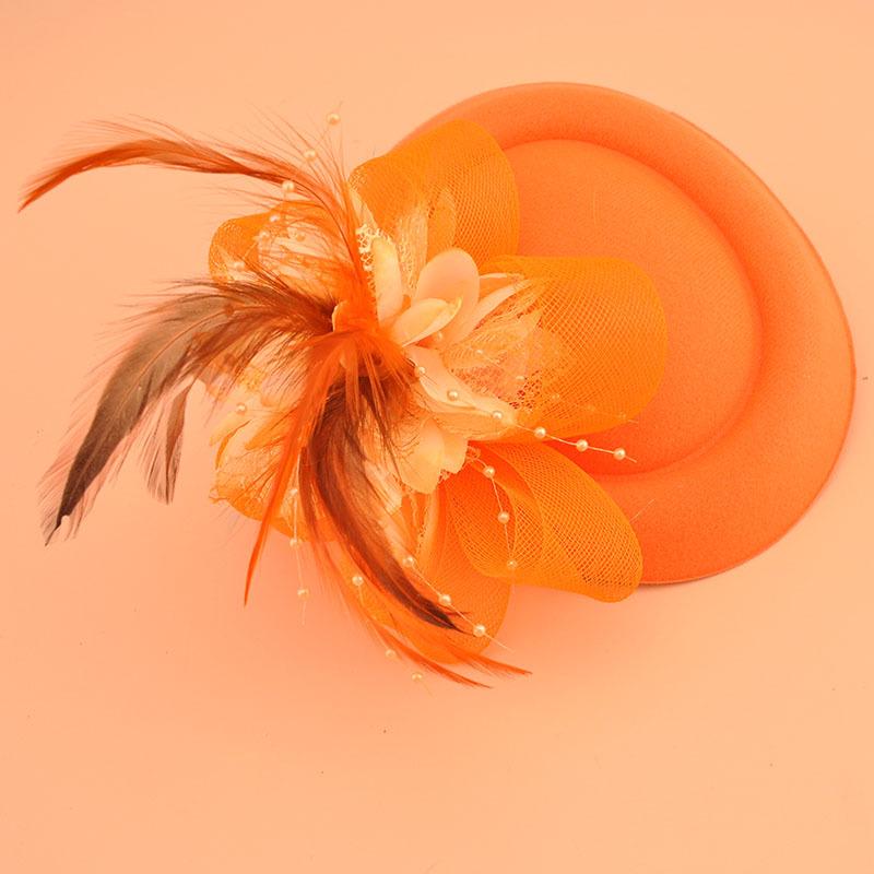 Diadema da sposa vintage in tulle e piume - Tendenza europea e americana