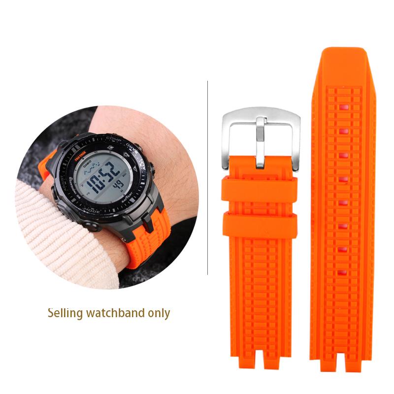 For Casio PROTREK Series PRW-3000\3100\6000\6100Y Mountaineering Silicone Watch Band Water Proof Outdoor Sports Men Accessories