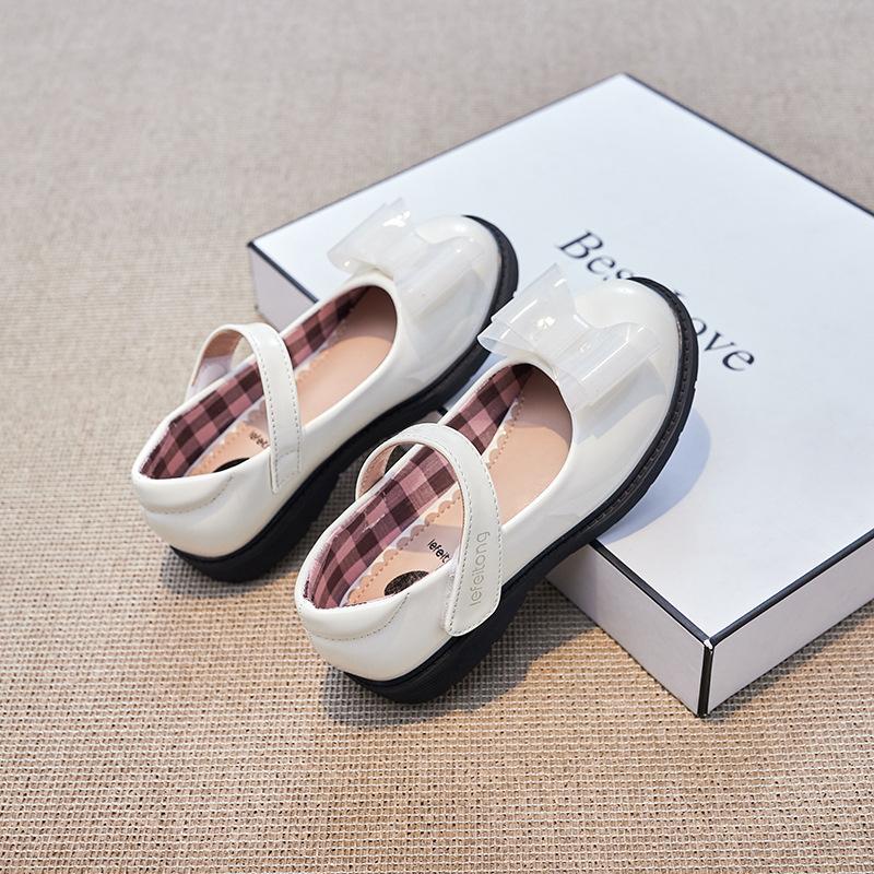 

Girls leather shoes, spring and autumn fashion new children s shoes, little girl s performance shoes, black soft-soled single shoes for girls 34 білий