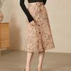 JESSIE Women's Printed Tie-Waist Midi Skirt